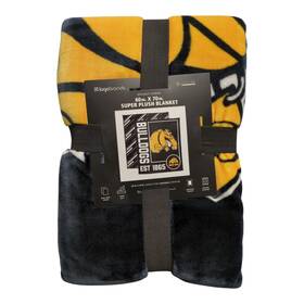 496-27s-25s Logo Brands Ncaa Super Plush Blanket 60inx70in Bowie State University