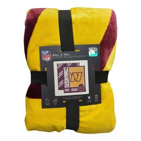 632-27s-25s Logo Brands Nfl Super Plush Blanket 60inx70in Washington Commanders
