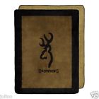 09172100812brn Logo Plush " Buckmark Throw 50 Browning Blanket 60