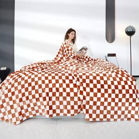 Lokoz 648564291412 Throw Blanket For Couch Cozy Checkered Blankets Women Warm Fleece Blanke