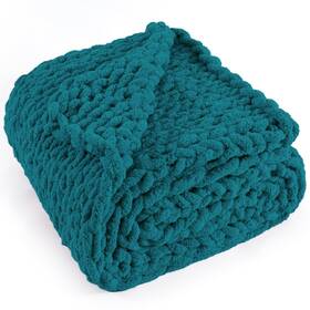 Lgb-h-l19 Long Create Chunky Knit Throw Blanket 60 Inch X 80 100% Handmade With Soft Cheni