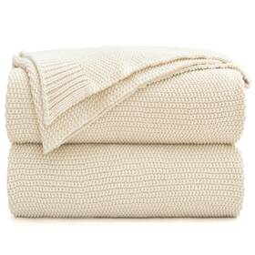 Longhui Bedding 737590640117 Cotton Cable Knit Throw Blanket For Couch Sofa Bed Home Deco
