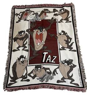 Looney Tunes 025853104361 Tasmanian Devil Taz Woven Acrylic Throw Blanket 60x45 Usa Made