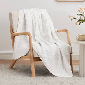 C-usa23a1cmtdcw1th Loves Cabin 100% Cotton Muslin Blanket 6 Layer Lightweight Breathable Gauze Throw Blanke