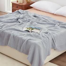 C-usa23a1cmtdg12ki Loves Cabin 6 Layer 100% Cotton Muslin Blanket 108 Inch X90 King Size For Bed