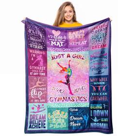 6faof923 Loxezom Gymnastics Gifts For Girls Blanket Gymnasts
