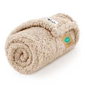 Tz-iuhm604 Luciphia Premium Fleece Dog Puppy Blanket Soft Pet Sherpa 30x20 Inches Beige