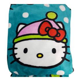 Lucky Brand 032281138349 Hello Kitty Soft Plush Oversized Holiday Throw Blanket 60x70 Christmas Turquoise