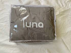 B085dgwrhk Luna Weighted Blanket With Duvet Cover Set - Full 15 Lb Light Grey Gray