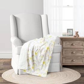 Lush Decor 194938029087 Rainbow Soft Receiving/throw Blanket 40 Inch X 30 Yellow