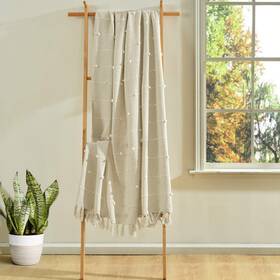 Lush Decor B08d21txkh Boho Tufted Cotton Woven Tassel Fringe Throw Blanket Single 50 W X