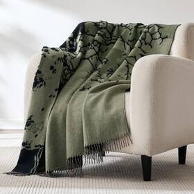 Cctrsglth60n Lush Decor X Chuks Collins Threaded Roots Throw Blanket Single 60 Inch W 70 L Green