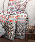Lush Decor Quilted Throw Nesco Stripe Navy Coral Packaged Nwt 848742032145 Lush Decor Quilted Throw Nesco Stripe Navy Coral Packaged Nwt 848742032145