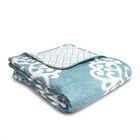 Lush Decor Sophie Quilted Reversible Throw Blue 848742026397