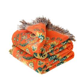 Huayuju-150 Lutbm 200 Boho Throw Blanket For Bed - 100% Cotton Ultra Soft Rustic Quilt Floral Pri