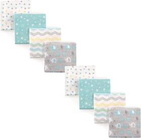 Luvable Friends 660168001334 Unisex Baby Cotton Flannel One Size Basic Elephant 8-piece