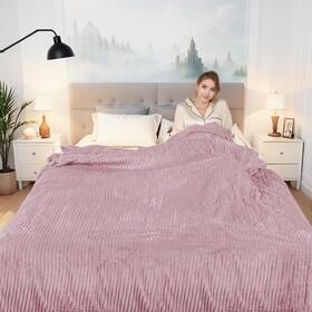 Z02-th Luxian Electric Heated Blanket 50 Inch X60 Throw Size With Cozy Flannel 6 Heat Settings