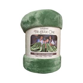 Luxuriant Home 199124224550 The Huge One Family-sized Velvet Cloud Blanket Sage Green