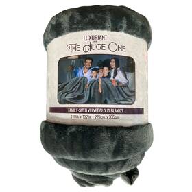 296791 Luxuriant Home The Huge One Family-sized Velvet Cloud Blanket Slate Gray 296791 Luxuriant Home The Huge One Family-sized Velvet Cloud Blanket Slate Gray