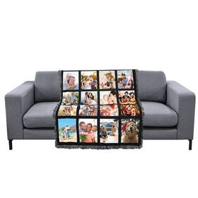 Lyfles 768494400514 2 Pack Sublimation Blanks Throw Blanket With 20 Photos Panel 40x60100 Polye