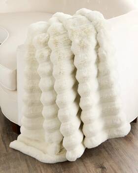 Egchorahhp88usa Lyla Grant Top Quality Faux Chinchilla Soft Plush Warm Throw Blanket 60 Inch X 72 White
