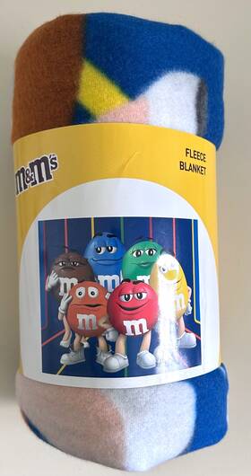 M&ms 050000156861 New World Chocolate Candy Character Fleece Polyester Blanket 50 Inch X 60