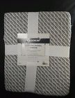 M9430 Cannon Cotton Tassel Throw Grey White Washable Woven 8906056822868