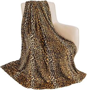 Macevia 767587252313 Flannel Fleece Throw Blanket For Couch Leopard Print Adult Ligh