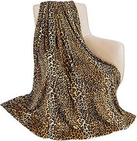 Macevia 767587252429 Flannel Fleece Twin Blanket For Couch Leopard Print Blankets Adult Ligh