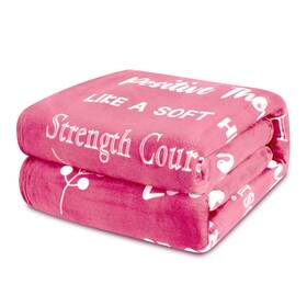 Macevia 768232051886 Breast Cancer Gifts For Women Fleece Healing Thoughts Blanket Super Soft And Wa