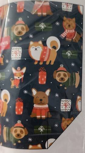 Macys 651896699436 New / Sealed Christmas Puppies And Presents Fleece Throw 50 Inch X 60 Blue