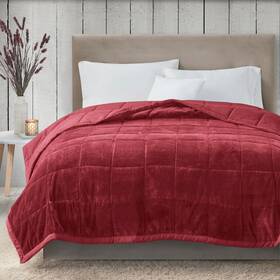 Madison Park 022164228090 Twin Cozy Blanket Heiq Smart Temperature Plush To Microfiber Reverse Box Quil
