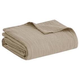 Madison Park 022164358766 Clean Spaces Gauze Blanket 100% Cotton Soft And Breathable 3 Layers Lig
