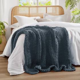 Madison Park 086569449818 Boho Throw Blanket Soft Handmade Gift Home Decor Lightweight And Brea