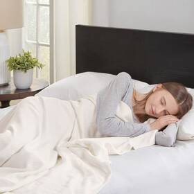 50898435 Madison Park Bed Blanket Liquid Cotton King Ivory