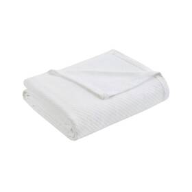 50898656 Madison Park Bed Blanket Liquid Cotton Twin White