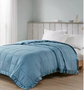 Madison Park 675716737917 Cambria Oversized Down Alternative Blanket With Satin Trim King