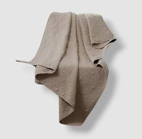 Madison Park 675716766788 Brown Khaki Quebec Oversized Quilted Throw Blanket 60 X 70 Inch