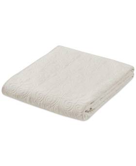 Madison Park 675716766795 Luxe Quilted Throw Blanket - Damask Stitching Design Cotton Filled Spread U