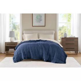 78375400 Madison Park Full/queen Prospect All Season Down Alternative With Satin Trim Bed Blanket