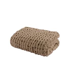 89487474 Madison Park 50 Inch X60 Chenille Chunky Knit Throw Blanket Brown - Cozy