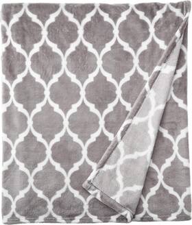 Mp50-1728 Madison Park Ogee Lightweight Throw Blanket Premium 60 Inch X70 Grey Plush