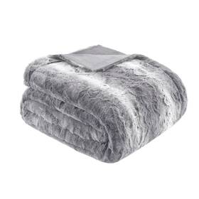 Mp51-8532 Madison Park Twin Size Blanket Ultrasoft Poly Fur Reversible Plush