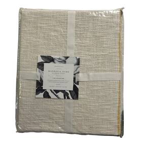 Magnolia Home 885369590016 Joanna Gaines Throw Blanket Finn Collection Ivory Cotton Tufted