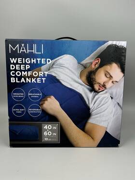 Mahli 680079014186 Weighted Blanket 10 Lbs 40 Inch X60 Anxiety Stress Relief Deep Relaxation New