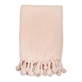 Main Mesa Woven Cotton Pom Throw