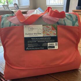 Mainstays 022164106947 Outdoor Blanket Seashells Waterproof 60x70 New