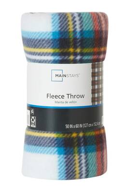 Mainstays 197502006156 Tartan Plaid Fleece Throw Blanket 50 Inch X 60