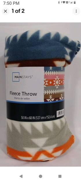 Mainstays 197502073769 Stripe Soft Cozy Lightweight Fleece Throw Multicolor 50in X 60in