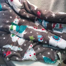 Mainstays 784857806632 Holiday Llama Throw Blanket 50x60 In Soft And Cozy 100% Polyester Festiv